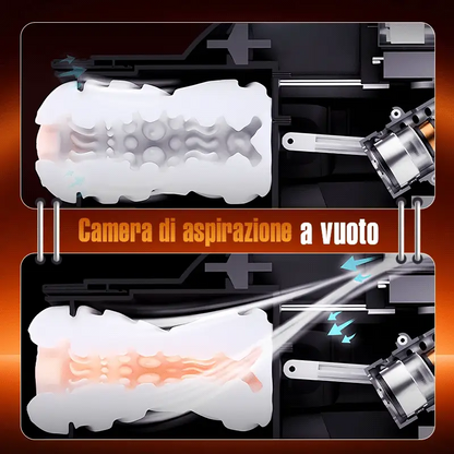 LETEN 10 Tazza per masturbatore riscaldante con aspirazione e spinta