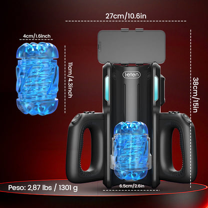 【Spedizione gratuita】LETEN 10 Masturbatore ad alta velocità con supporto per telefono