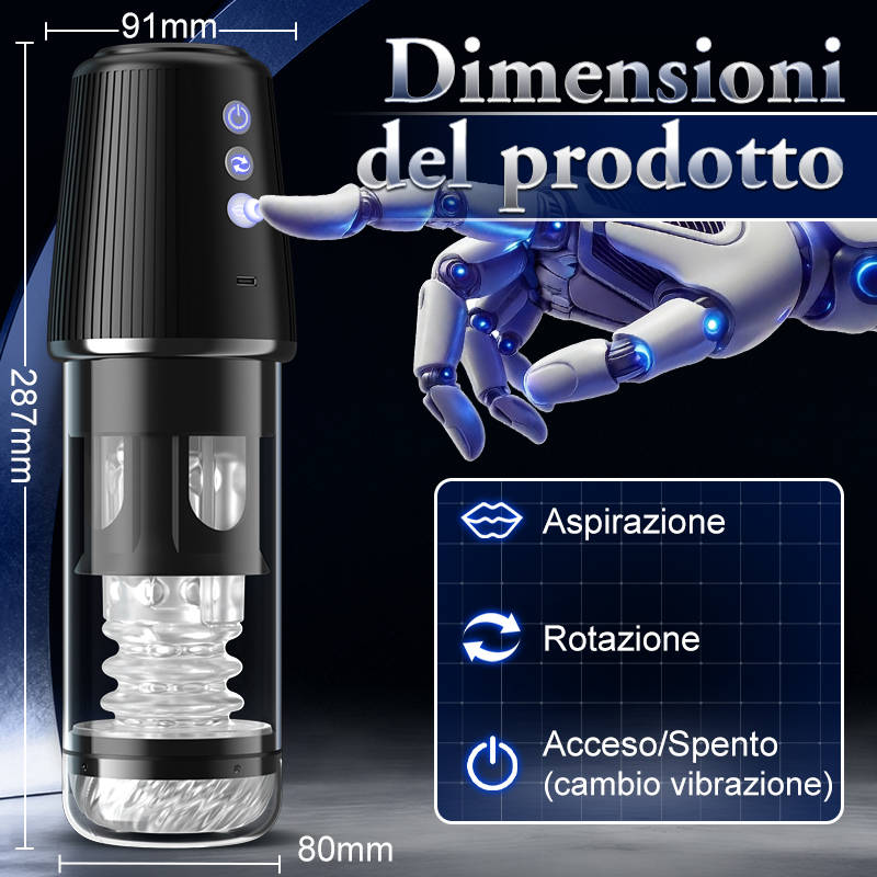 5 Rotanti 5 Succhianti 7 Vibranti Masturbazione e allenamento 2 IN 1