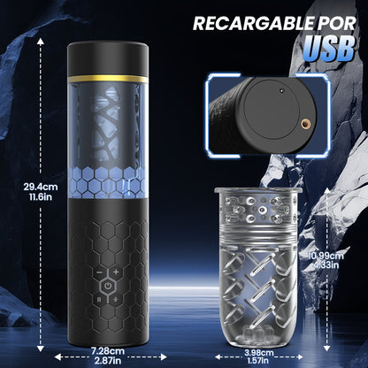 SPINNE Masturbatore elettrico cup rotazione telescopica 6 frequenza 3 velocità