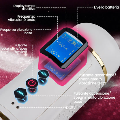 Throb - Allenatore di Resistenza Vibrante a Doppio Estremità Edging Ritardo & Costruttore di Endurance Masturbatore Maschile