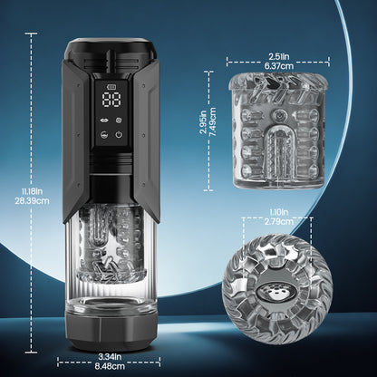 King - Masturbatore automatico 4 in 1 per uomini, 100% impermeabile