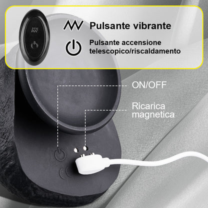 Maurice - Dildo marrone riscaldante vibrante di grandi dimensioni per uomo e donna