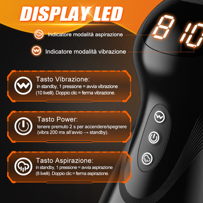 SolaceX - Evolution-8 Succhiare 10 Vibrare One Touch Orgasmo Masturbatore digitale a vuoto