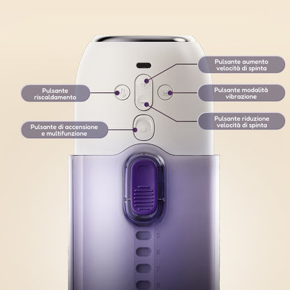 Vibedry - Masturbatore riscaldante per uomini, 7 livelli telescopici, 5 modalità di vibrazione, controllato tramite app, multifunzionale