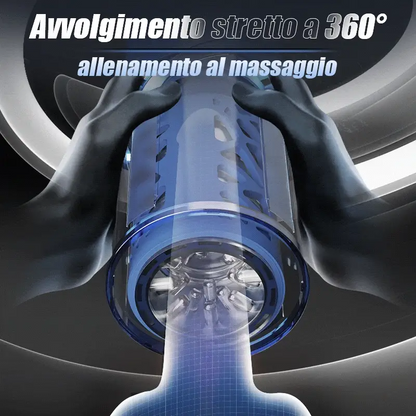 Bluesea 6 Masturbatore a rotazione con spinta bidirezionale con base di aspirazione