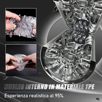 Bluesea 6 Masturbatore a rotazione con spinta bidirezionale con base di aspirazione