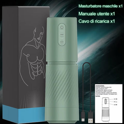 Abyss - Pompa per Pene a Vuoto con 10 Suction & 10 Vibrazioni - Pompa per Allargamento - Masturbatore Maschile