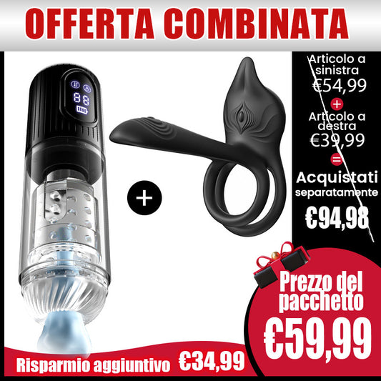 Super Doppia Sorpresa! Masturbatore + Anello Peniene Offerta Combinata Limitata, risparmia €34,99!