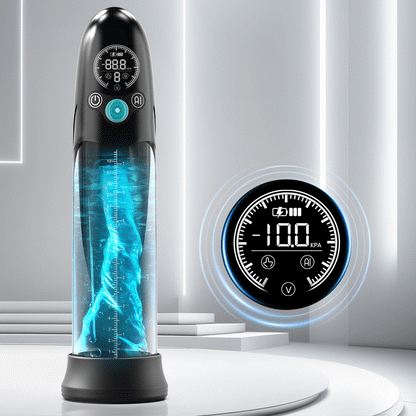 BathFun - Pompa per Pene Professionale Potente Aspirazione a Vuoto Completamente Impermeabile Funzione di Allenamento Intelligente