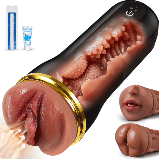 Bestvibe Pro‑ 3 manicotti sostituibili, tre piaceri unici, masturbatore maschile, 5 modalità di suzione & 10 modalità di vibrazione