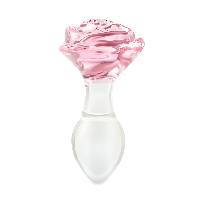 Rosy Plug anale in vetro a base di rosa