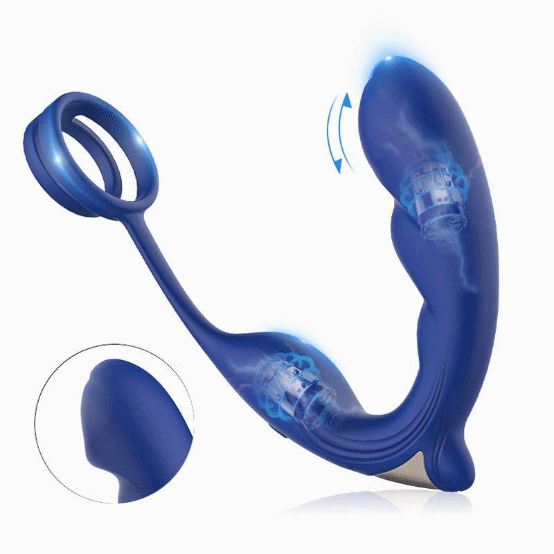 Blue Wing Massaggiatore Prostatico 9 Vibrazioni con perline rotanti