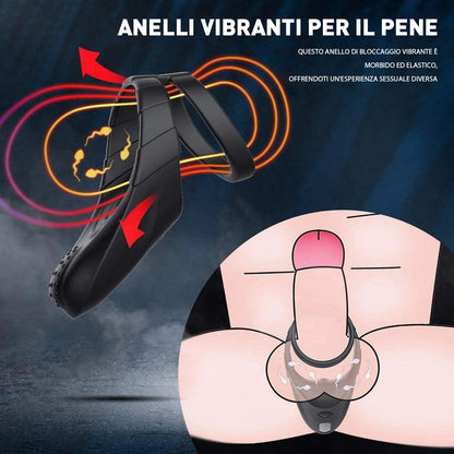 Doppio anello del pene 10 stimolazione dei punti sensibili alle vibrazioni