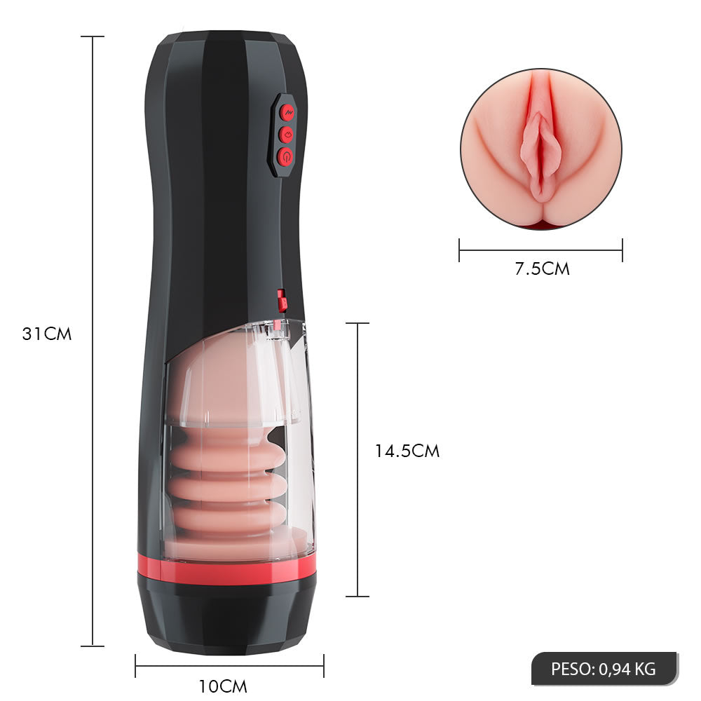 Climber 4 IN 1 Masturbatore cup Suzione Telescopica Vibrazione Acmejoy